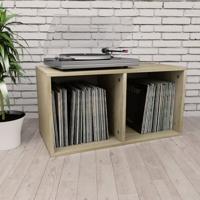 VidaXL Opbergbox voor lp's 71x34x36 cm bewerkt hout sonoma eikenkleur - thumbnail