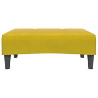 Voetenbank 77x55x31 cm fluweel geel - thumbnail