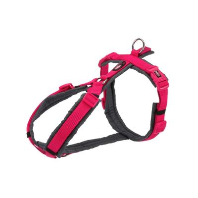 Trixie hondentuig premium trekking fuchsia / grijs Trixie hondentuig premium trekking fuchsia / grijs