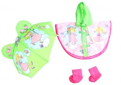 Heless Poppen regenkleding met paraplu 28 35 cm roze/groen Heless Poppen regenkleding met paraplu 28 35 cm roze/groen