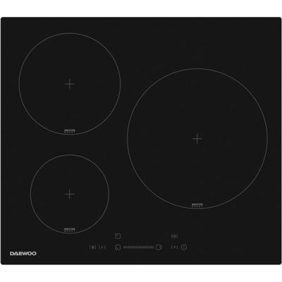 Inductiekookplaat - DAEWOO - 3 branders - 60 cm - Zwart