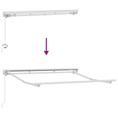 VidaXL Zijde frame wit 2,5 x 2 m poedercoating staal VidaXL Zijde frame wit 2,5 x 2 m poedercoating staal