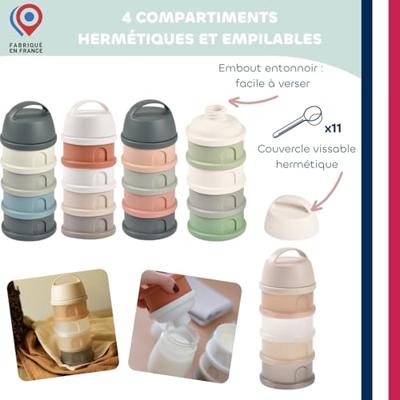 Melkdispenser met 4 vakken BEABA doorzichtig Melkdispenser met 4 vakken BEABA doorzichtig