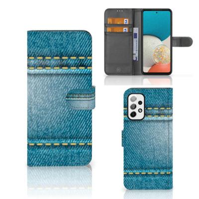 Samsung Galaxy A73 5G | Wallet Case | met Pasjes | Jeans Samsung Galaxy A73 5G | Wallet Case | met Pasjes | Jeans