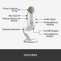 Blue Microphones Yeti Tafelmicrofoon Blauw, Zilver - thumbnail