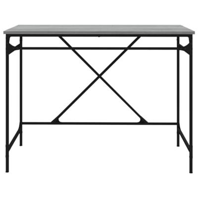 Bureau 100x50x75 cm bewerkt hout en ijzer grijs sonoma eiken