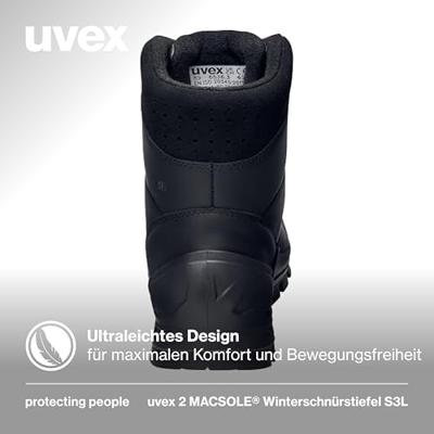 uvex S3L BOA PU/GU W12 6536346 Hoge veiligheidsschoenen S3L Schoenmaat (EU): 46 Zwart 1 paar