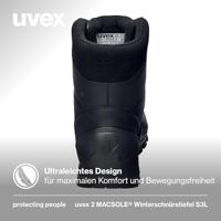 uvex S3L BOA PU/GU W12 6536346 Hoge veiligheidsschoenen S3L Schoenmaat (EU): 46 Zwart 1 paar - thumbnail