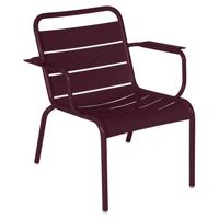 Fermob Luxembourg loungestoel met arm Black cherry - thumbnail