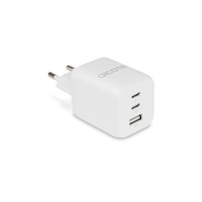 Dicota Compact USB-oplader 65 W 1x USB-A, 2x USB-C USB PD Wit Binnen GaN