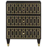 Nachtkastje 50x33x60 cm massief mangohout - thumbnail