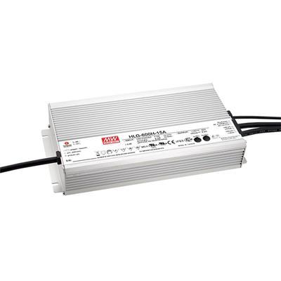 MEAN WELL HLG-600H-24B LED-driver, LED-transformator Constante spanning, Constante stroomsterkte 600 W 25 A 12 - 24 V/DC Dimbaar, PFC-schakeling,