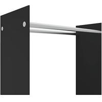 Haardhoutrek 80x35x100 cm gehard glas zwart - thumbnail