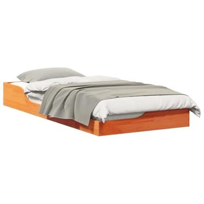 Bedframe Wasbruin 100 x 200 cm Massief grenenhout Bedframe Wasbruin 100 x 200 cm Massief grenenhout