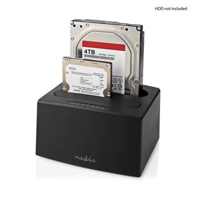Nedis Docking Station voor Harde Schijf | USB 3.2 Gen1 | USB Type-A | 2 Schijven | 2.5 / 3.5 " | USB 3.2 Gen1 | Docking | Desktop - HDDUDB3210BK Nedis Docking Station voor Harde Schijf | USB 3.2 Gen1 | USB Type-A | 2 Schijven | 2.5 / 3.5 " | USB 3.2 Gen1 | Docking | Desktop - HDDUDB3210BK