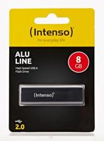 USB stick INTENSO ALU LINE 8 GB Antraciet 8 GB USB stick - thumbnail