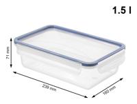 Rotho Clic & Lock Koelkast Bewaardoos 1.5L Horizon Blauw/Transparant - thumbnail