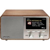 Albrecht DR 760 Radio DAB+, VHF (FM) DAB+, AUX, Bluetooth Behuizing van echt hout, Incl. luidspreker Hout, Bruin, Zilver - thumbnail