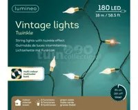 Kerstverlichting Vintage 180 LED 18m Multi Bruin - thumbnail