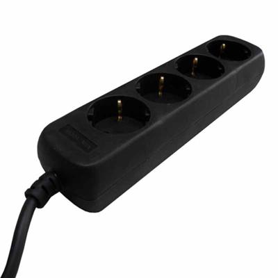 VB Stekkerdoos TCD 4V +RA 3.0 meter 3x1.5mm² zwart