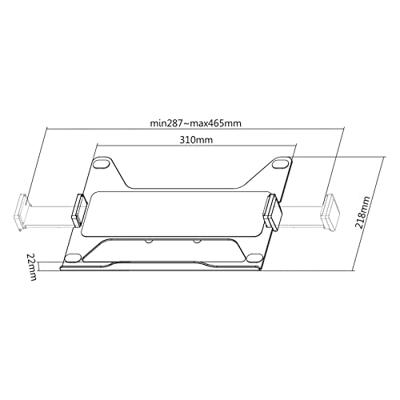 VALUE universele notebook-/tablethouder, VESA-compatibel