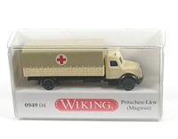 Wiking 094904 N Vrachtwagen Magirus Deutz Vrachtwagen met laadbak van de civiele bescherming - thumbnail