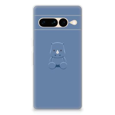Google Pixel 7 Pro Telefoonhoesje met Naam Baby Rhino Google Pixel 7 Pro Telefoonhoesje met Naam Baby Rhino