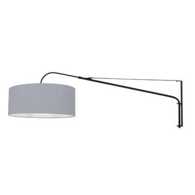 Steinhauer WandlampElegant Classy zwart met lichtblauwe kap - 3922ZW