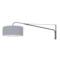 Steinhauer WandlampElegant Classy zwart met lichtblauwe kap - 3922ZW - thumbnail