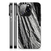 Houten Print Telefoonhoesje iPhone 14 Pro Boomschors Grijs - thumbnail