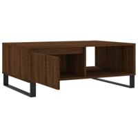 Salontafel 90x60x35 cm bewerkt hout bruin eikenkleur - thumbnail