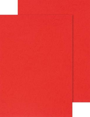 Q-CONNECT dekblad A4 leder 250 grams 100 stuks rood