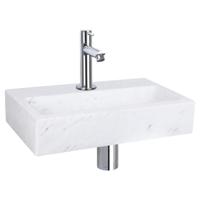 Differnz Flat fonteinset marmer kraan recht chroom 38 x 24 x 8 cm - thumbnail