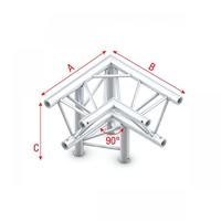 Showtec PT30 Driehoek truss 013 3-weg hoek 90g apex down - thumbnail