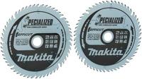 Makita Accessoires twin-pack cirkelzaagblad hout efficut 165x20x1,45 56t 23g - b-57336-2 - thumbnail