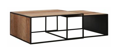 DTP Home Salontafel 'Cosmo' Teakhout, Set van 2 stuks DTP Home Salontafel 'Cosmo' Teakhout, Set van 2 stuks