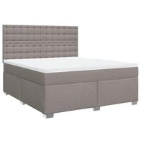 Boxspring met matras stof taupe 180x200 cm - thumbnail