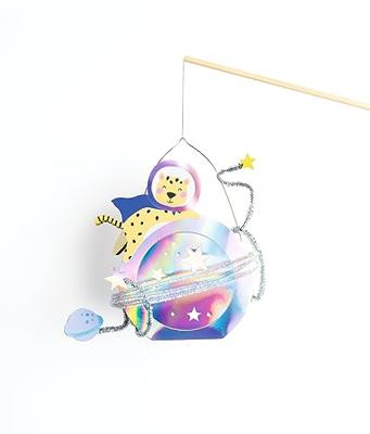 DIY-lantaarn SPACE SAFARI FOLIA zilver