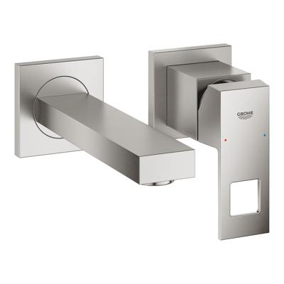 Wastafelmengkraan GROHE Eurocube 2-Gats Wand 172 Mm Supersteel