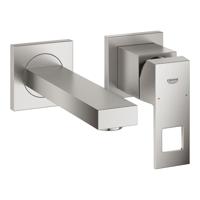Wastafelmengkraan GROHE Eurocube 2-Gats Wand 172 Mm Supersteel - thumbnail
