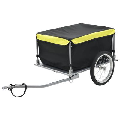 Fietstrailer 65 kg zwart en geel