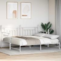 Bedframe voor een daybed met hoofdeinde Wit 90 x 190 cm Staal - thumbnail