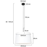 Steinhauer HanglampSparkled Ø 45cm effen wit - 8189ZW - thumbnail