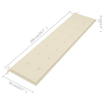 VidaXL Tuinbankkussen 200x50x4 cm oxford stof crèmekleurig VidaXL Tuinbankkussen 200x50x4 cm oxford stof crèmekleurig