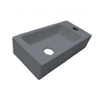 Best Design Fontein Farnetta 37x18x9 cm Kraangat Rechts Mat Grijs - thumbnail