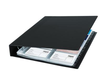 Sigel SI-VZ301 Visitekaartmap A4 Zwart Voor 400 Visitekaarten Tot 90x58mm - thumbnail