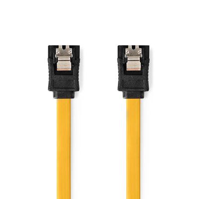 SATA Kabel | 6 Gbps | SATA 7-Pins Female | SATA 7-Pins Female | Vernikkeld | 0.50 m | Plat | PVC | Geel
