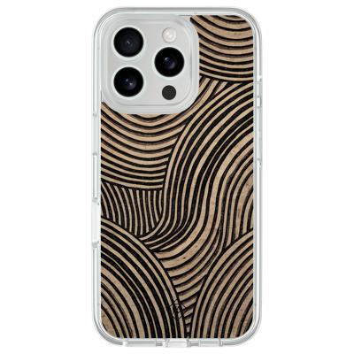 iPhone 16 Pro hybride hoesje - Ebony waves