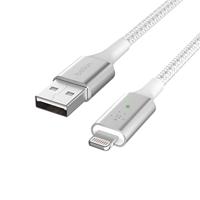 Belkin Smart LED-oplaadkabel, USB-C naar Lightning, 1,2 m (weergave van de laadstatus) voor iPhone, AirPods en iPad, MFi-gecertificeerd - wit, CAA007bt - thumbnail