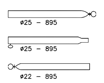 Campking Verandastang 22/25mm 170-250cm
